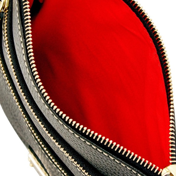 DOONEY & BOURKE Pebble Grain Triple Zip Crossbody Purse Navy - Picture 9 of 15